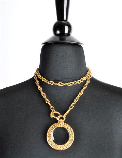 vintage chanel loupe necklace|Vintage Chanel Jewelry .